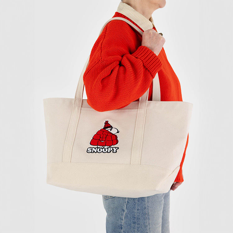 美國 BAGGU  X PEANUTS 聯名帆布托特包 Snoopy