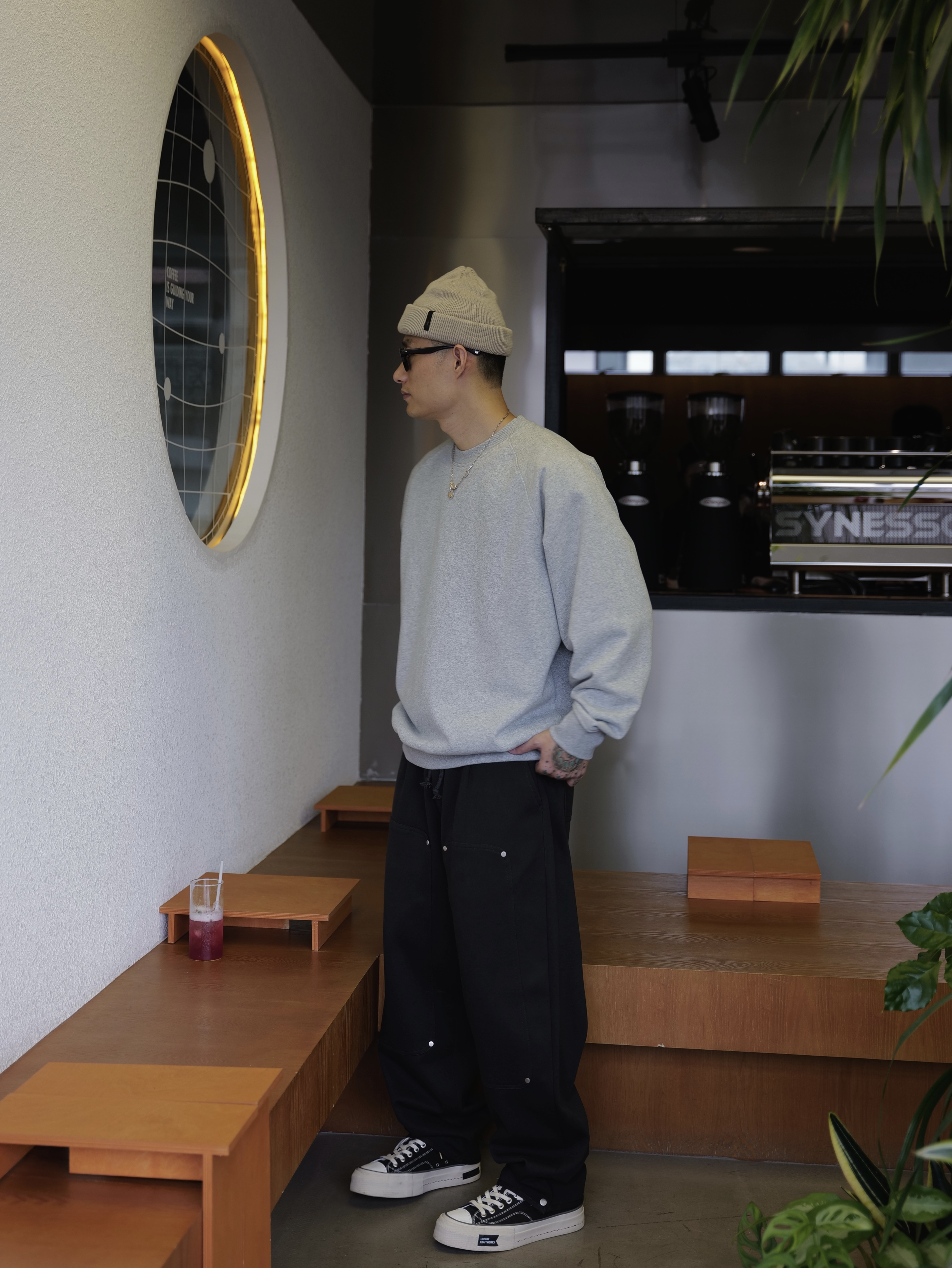 #預購 UNBENT 24AW 純色 寬鬆 毛巾底 圓領大學踢 5色