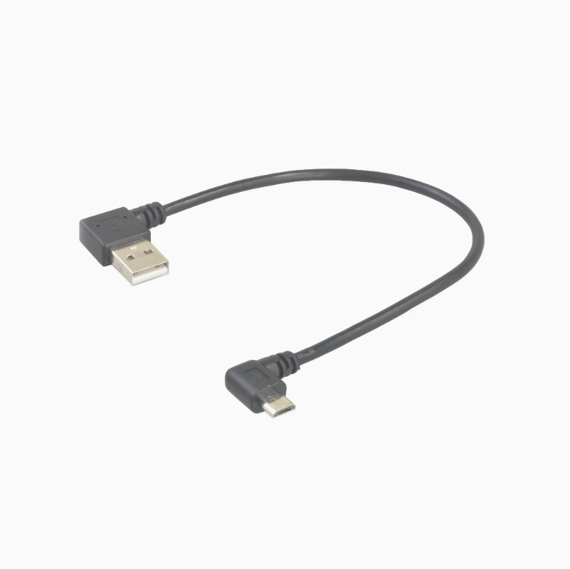 USB 2.0 轉 Micro USB 資料線 雙彎 90度彎頭