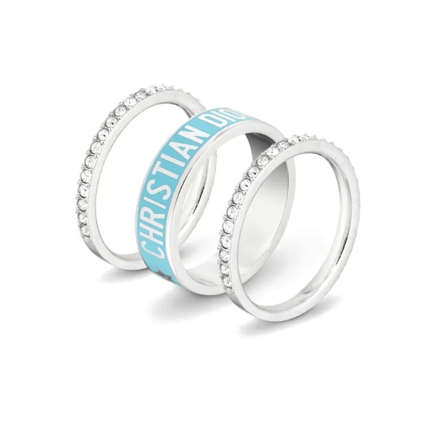 DIOR Code 水晶 戒指套裝 白色 / 藍色 / 粉紅色