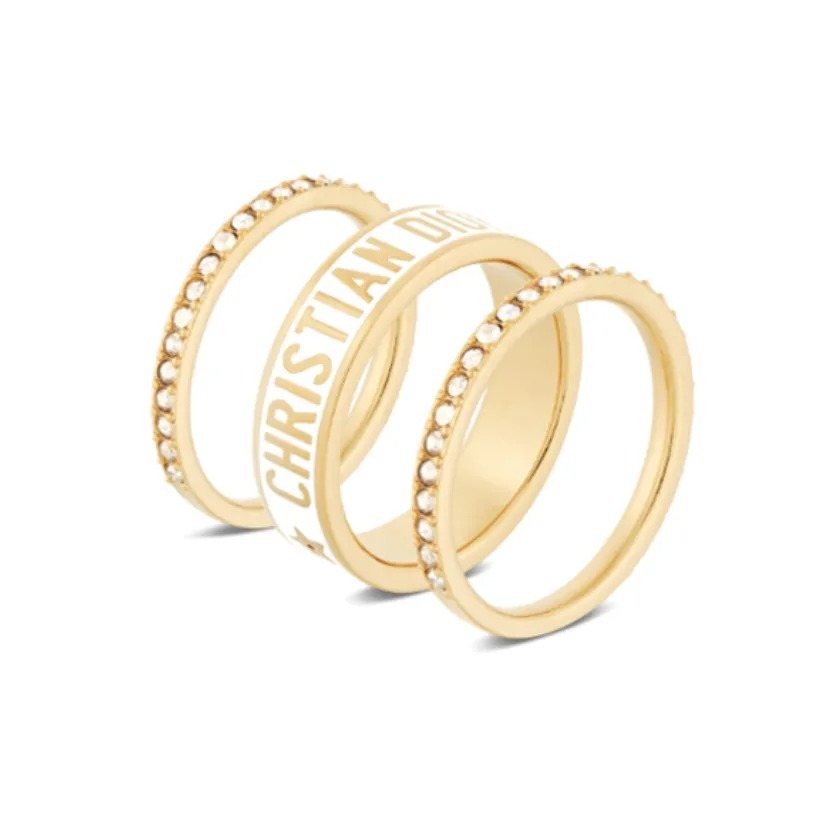 DIOR Code 水晶 戒指套裝 白色 / 藍色 / 粉紅色