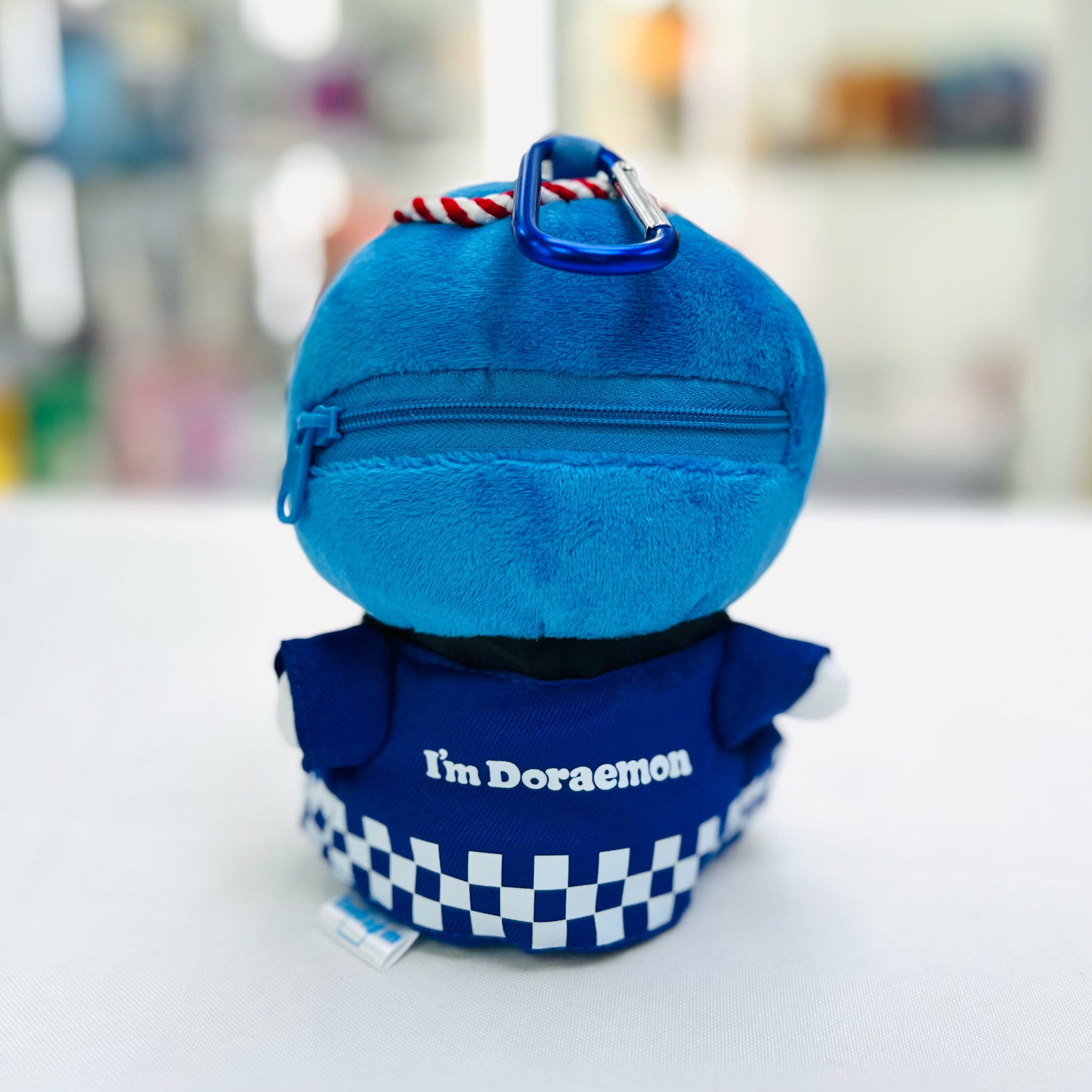 Doraemon Plush Eco Bag Happi Folding Bag Marche Bag Mascot with Carabiner