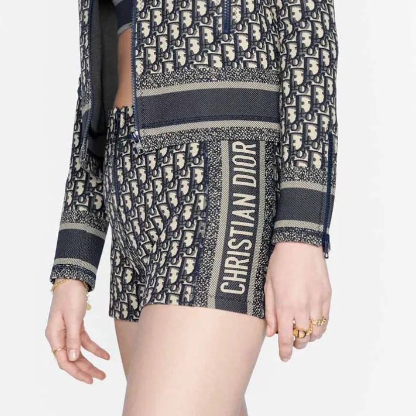 DIOR CD Navy 豬鼻 戒指金色飾面金屬