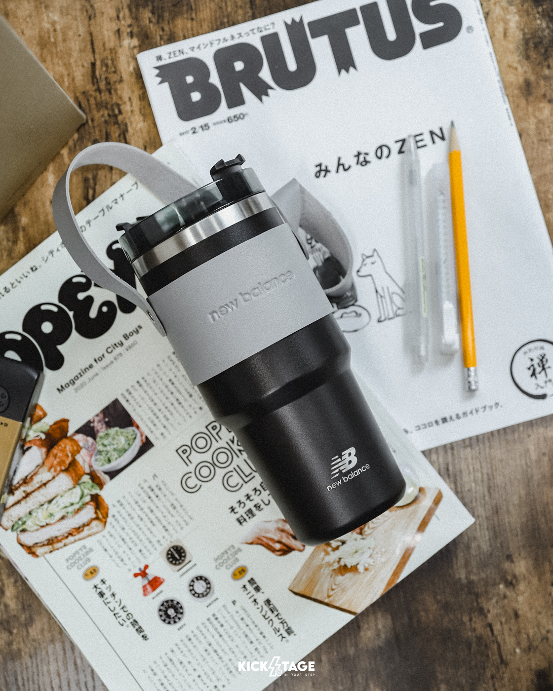 NEW BALANCE 黑色 304不鏽鋼 附吸管 手提 大容量 隨行杯 保溫杯 冰霸杯【NB004】