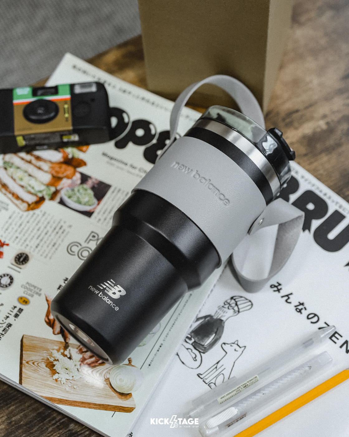 NEW BALANCE 黑色 304不鏽鋼 附吸管 手提 大容量 隨行杯 保溫杯 冰霸杯【NB004】