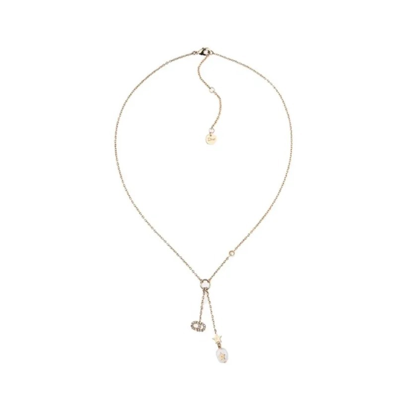 DIOR SHINY-D 淡水珍珠水晶項鍊