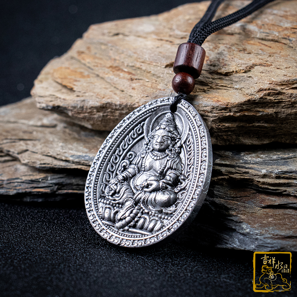 阿勒泰鐵隕石-天鐵隕石黃財神項鍊 37.3g 招財避邪