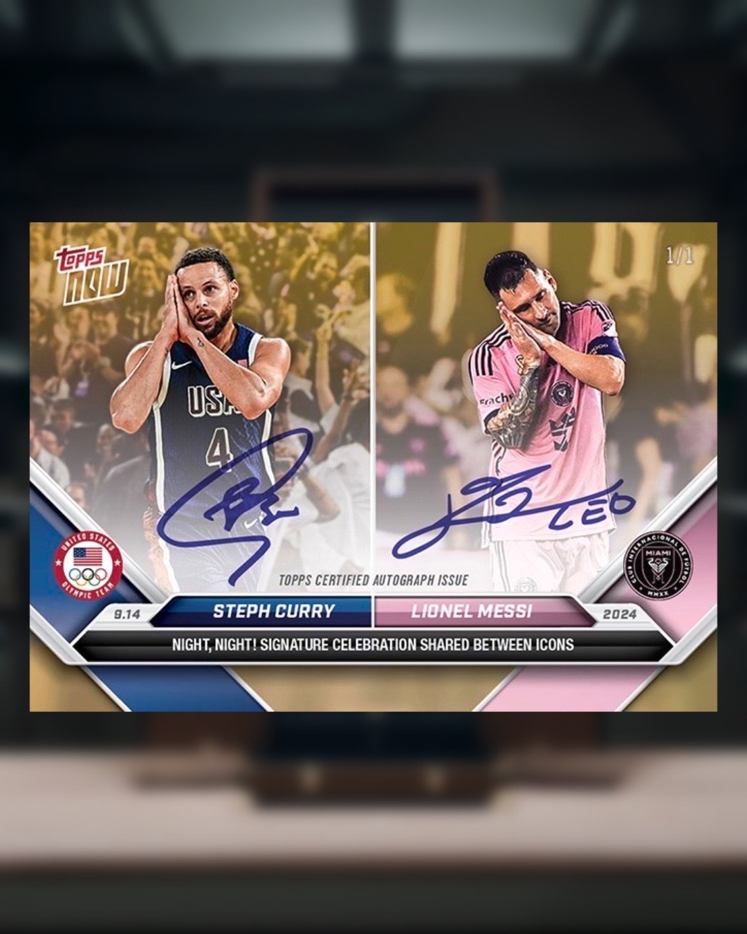 #現貨 TOPPS NOW® x 2024 MLS Lionel Messi/Steph Curry 梅西 庫里 珍藏卡 球員卡