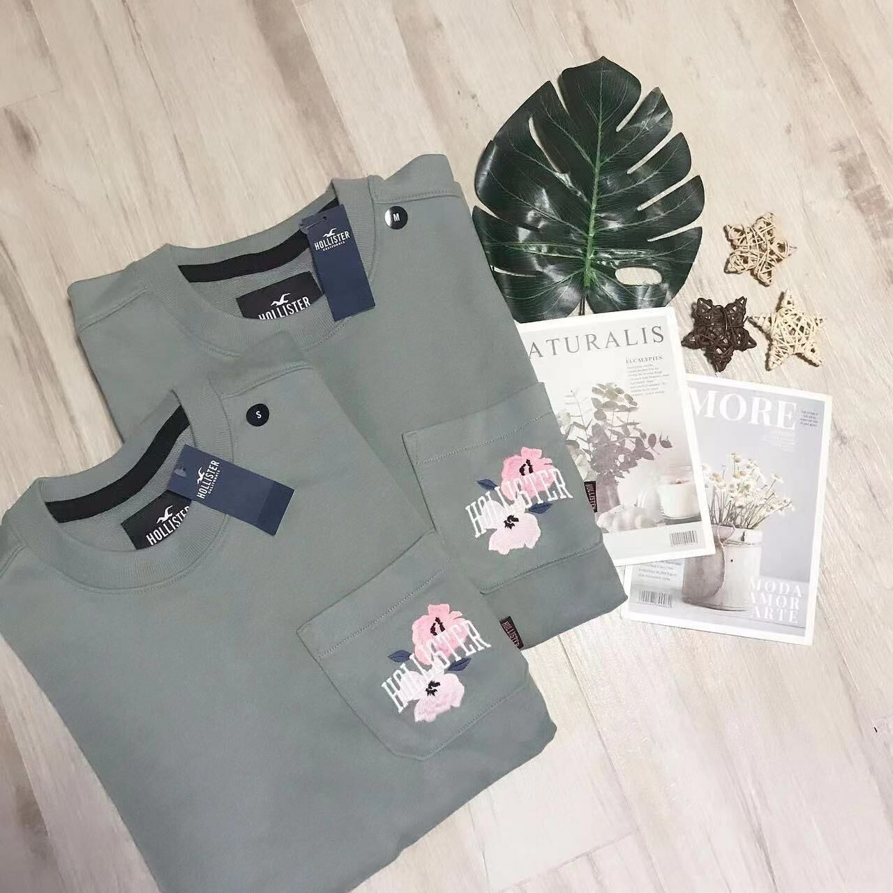 HOLLISTER FLORAL BACK PRINT TEE櫻花系列限定款