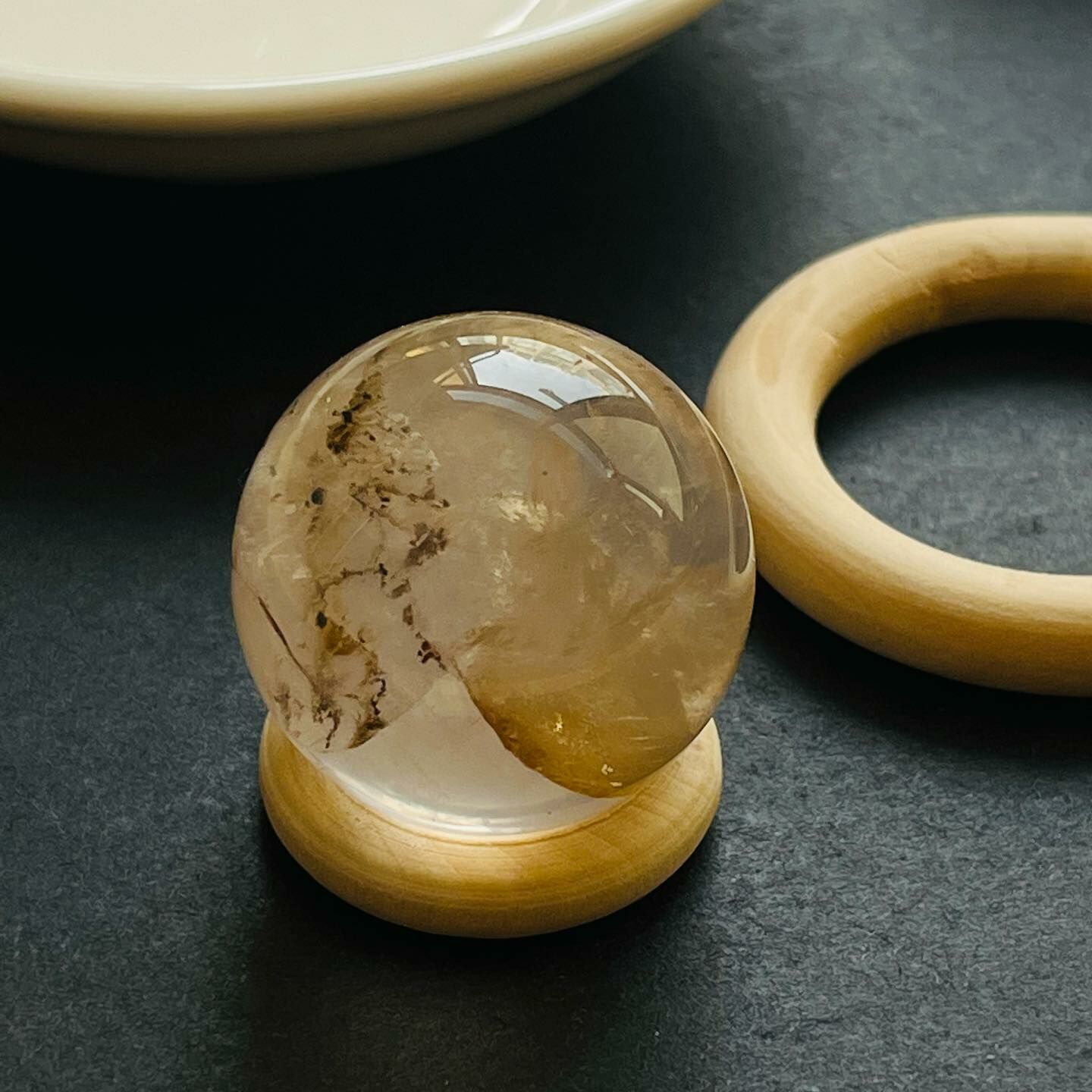 [原石] 水晶球底座 木頭材質