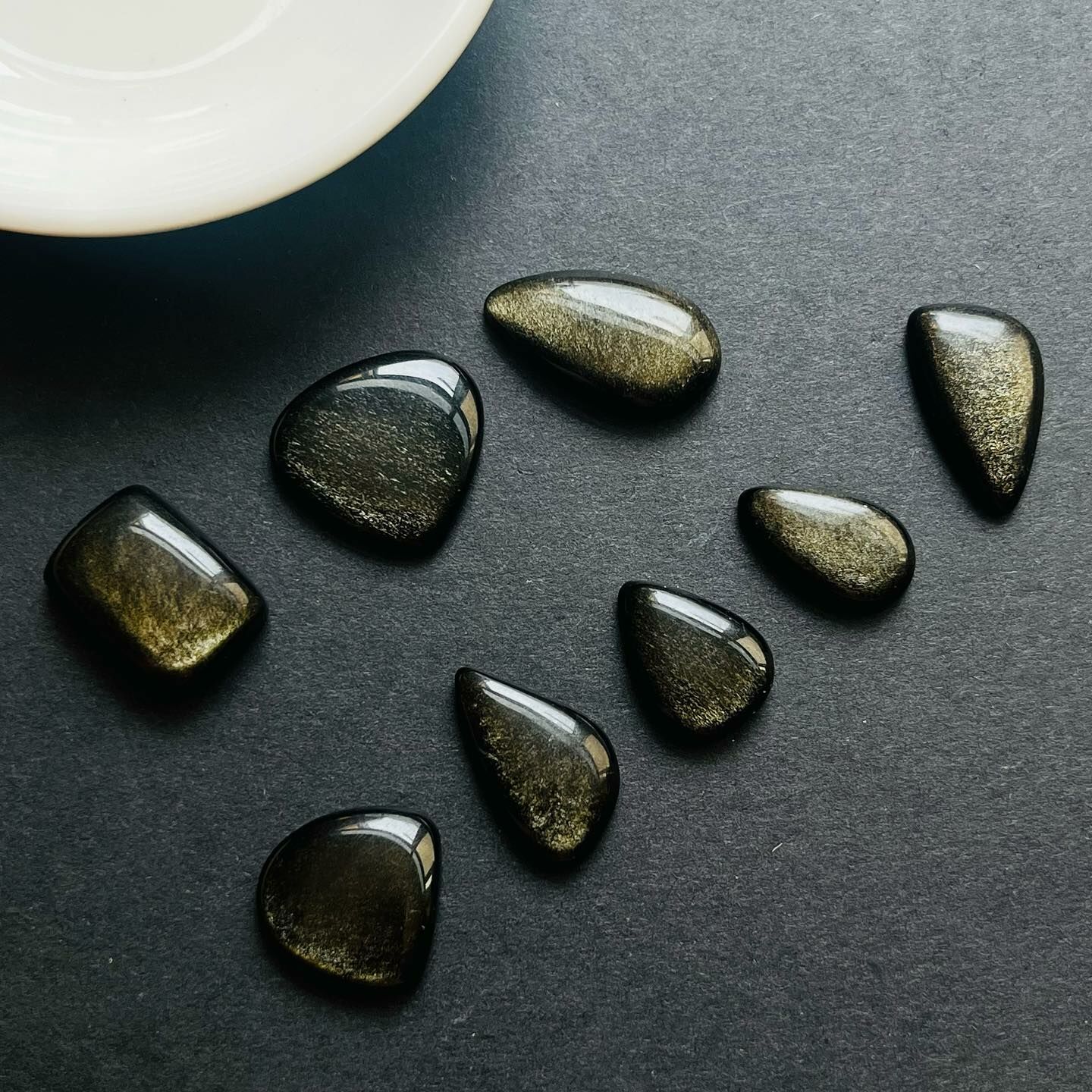 [原石] 金曜石 水晶墜面 水晶蛋面