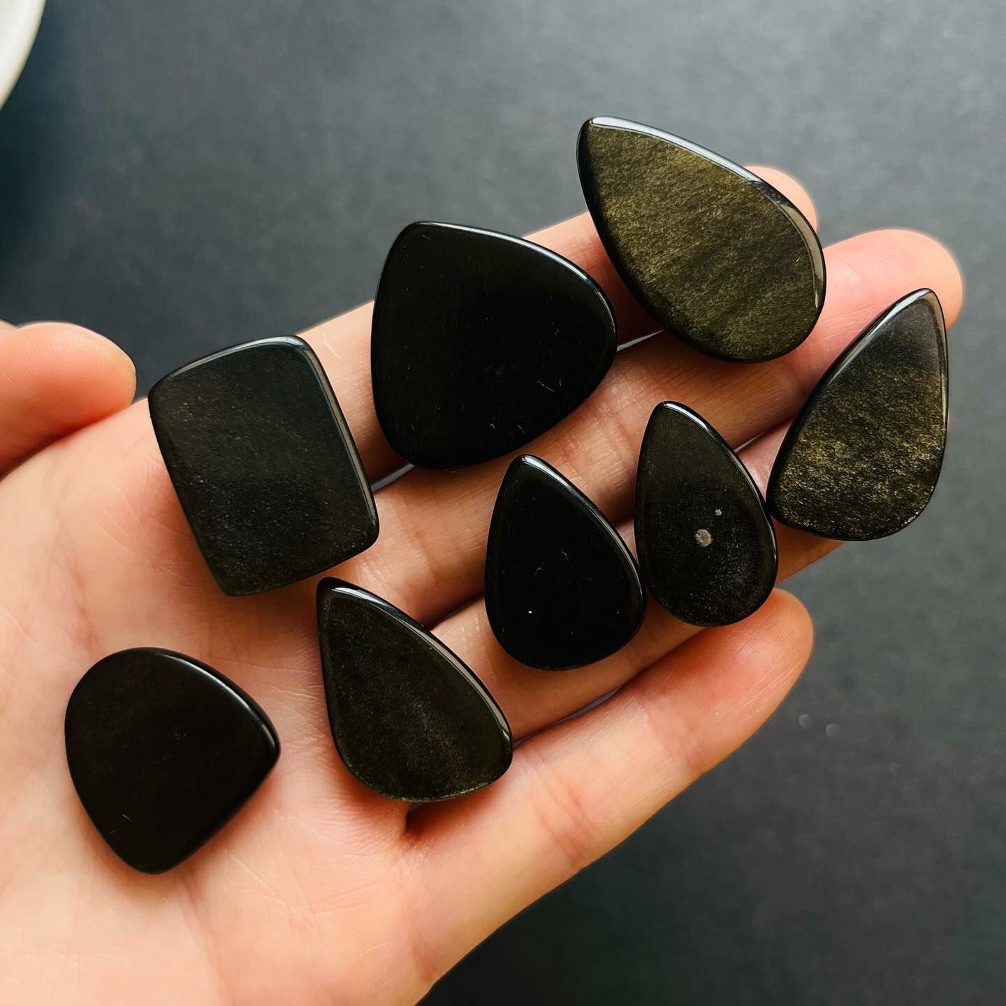 [原石] 金曜石 水晶墜面 水晶蛋面