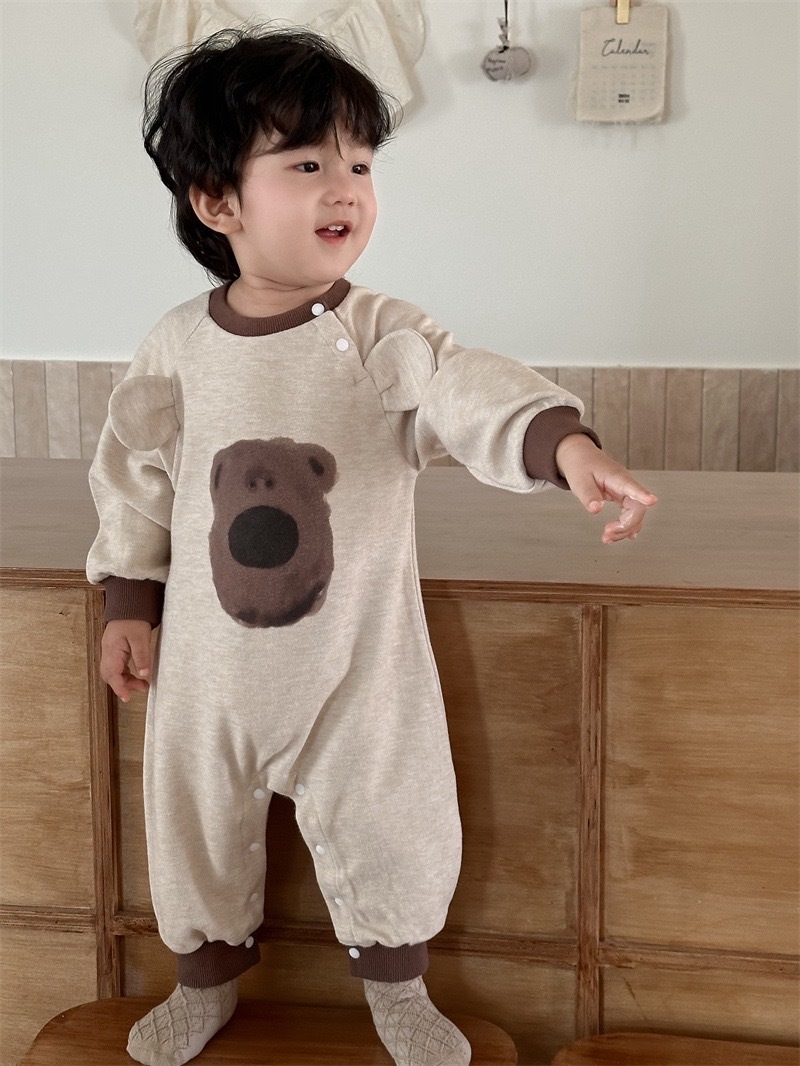 可愛萌萌小熊連身爬服