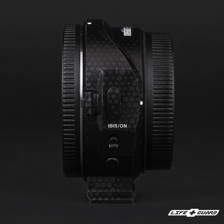 LIFE+GUARD 貼膜安裝示意圖，適用 Metabones EF-E mount T