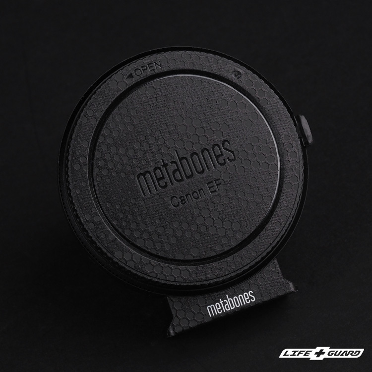 LIFE+GUARD 貼膜安裝示意圖，適用 Metabones EF-E mount T