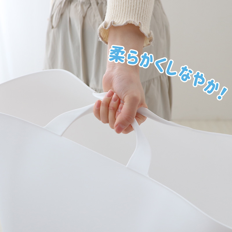 Sirotan 附蓋提把收納籃 小白大臉 25L