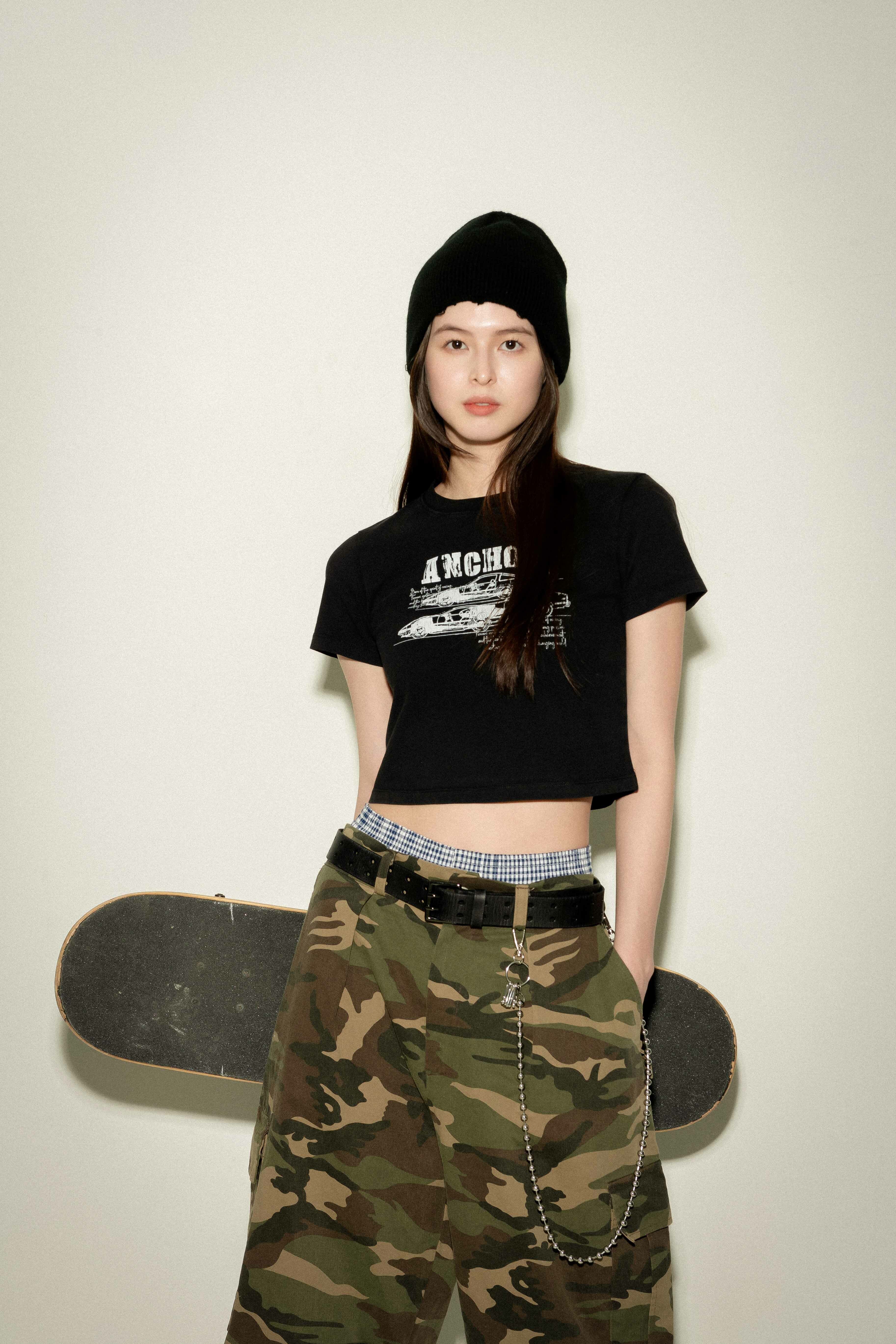 ACR AG-12 女款 底特律 汽車 解構 草稿圖  短版 短T 短袖