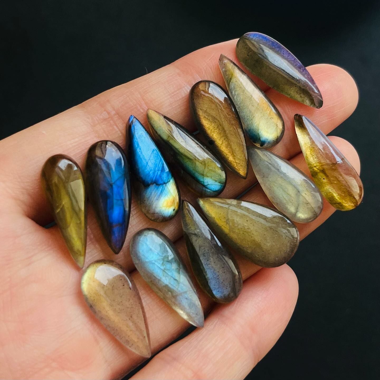 [原石] 拉長石 水晶墜面 水晶蛋面