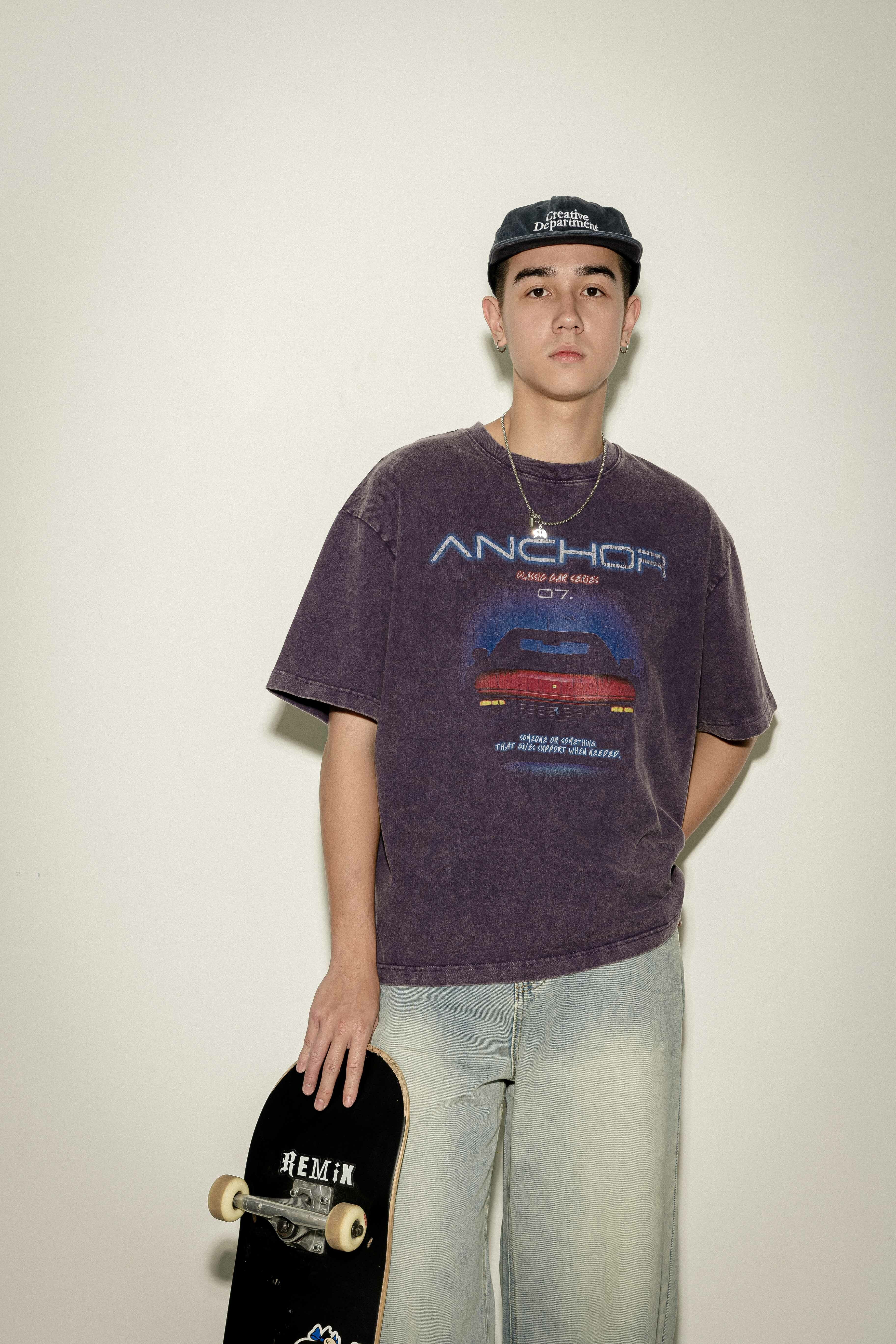 ACR A-17 復古浪潮 夜色 老車 斑駁 短T 短袖