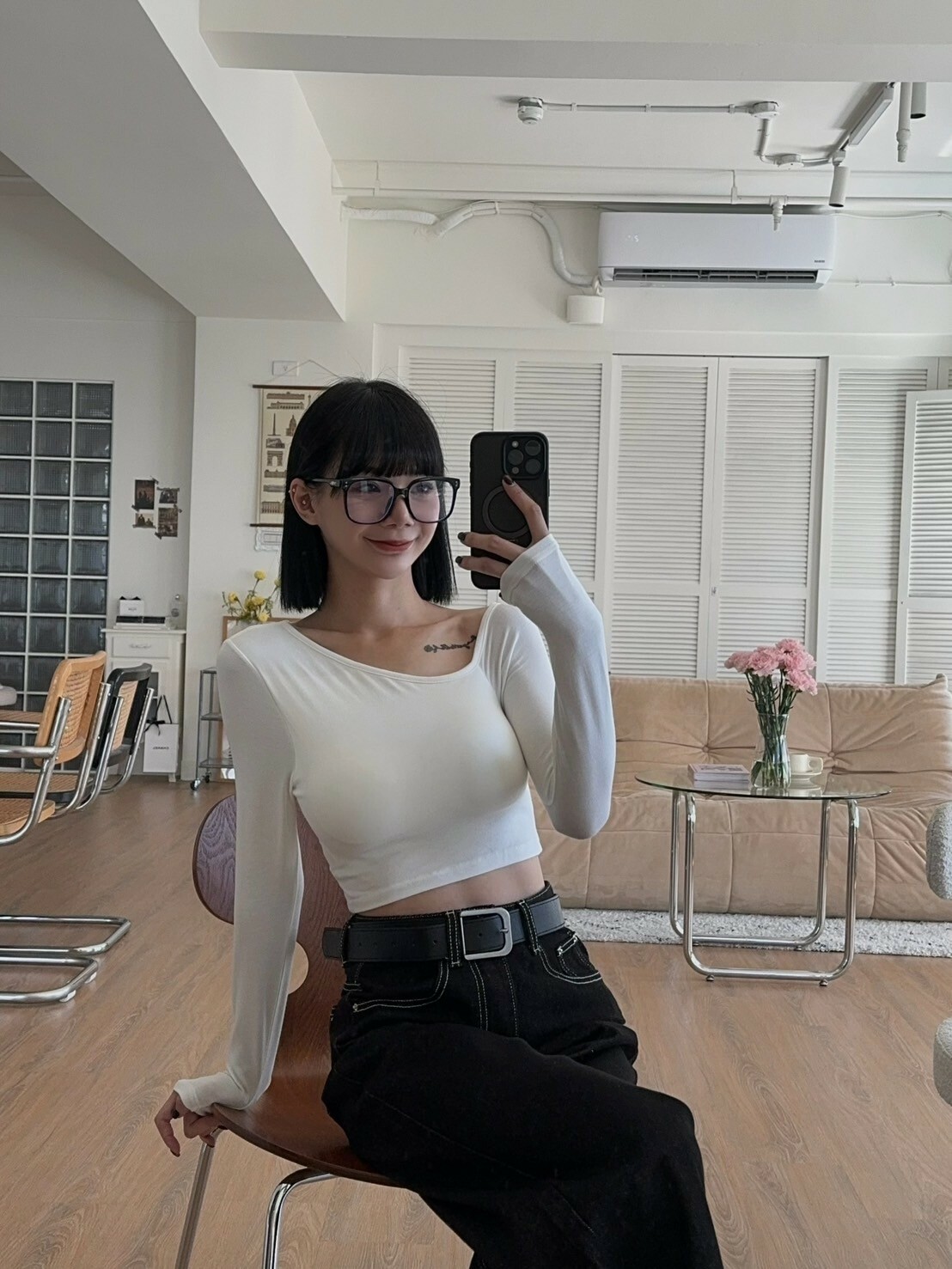 露肩彈性短版BRATOP