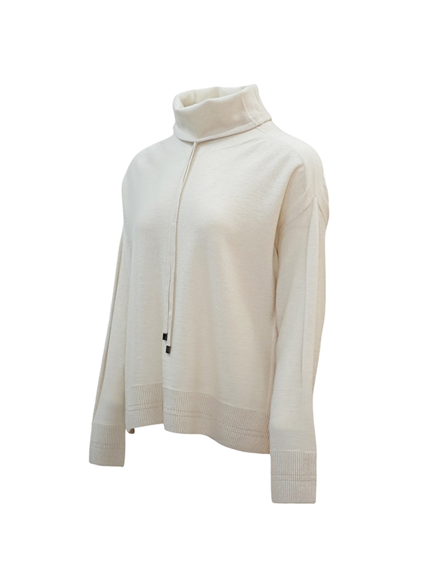 Antonelli Firenze 立領抽繩針織上衣(米)