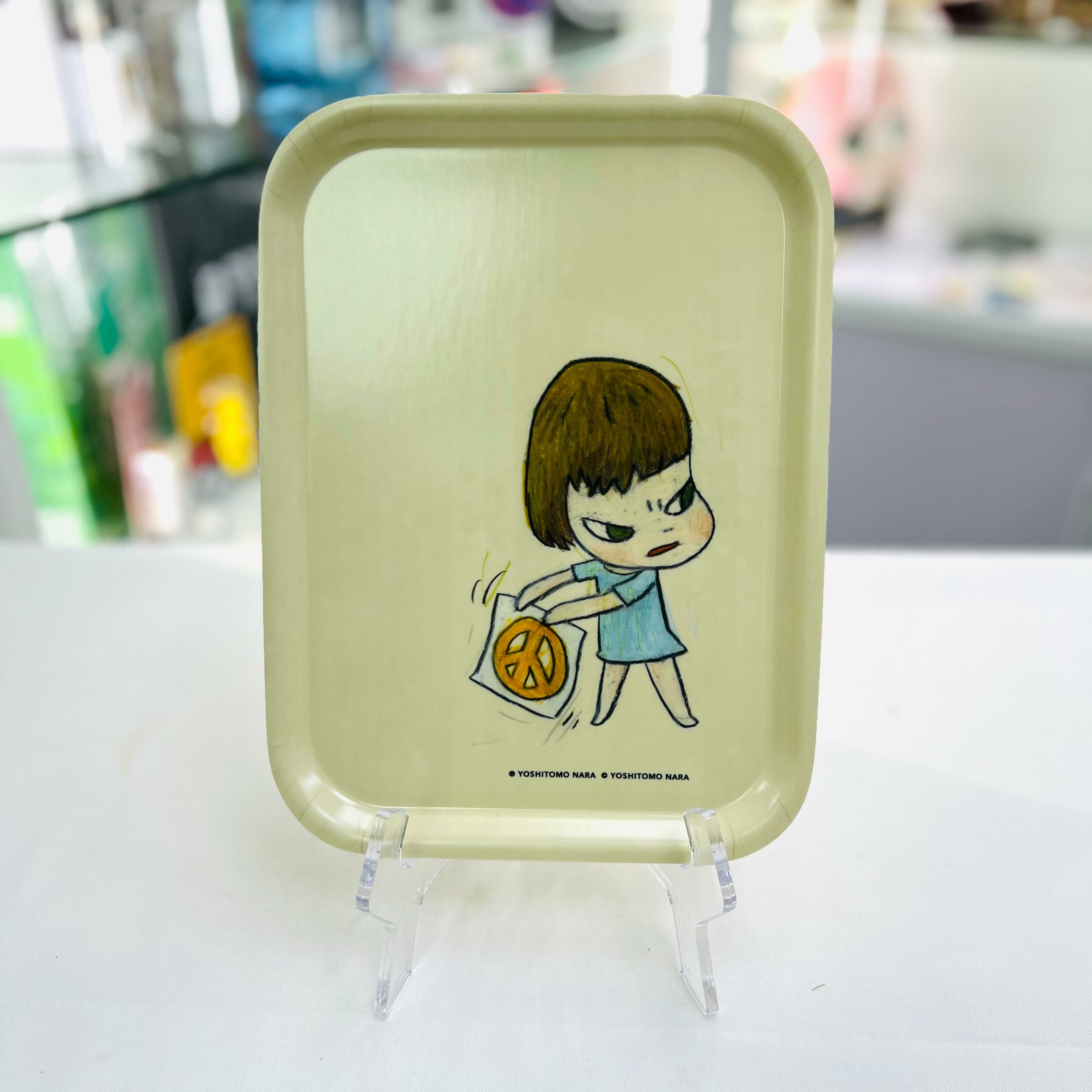 (Set of 2)Yoshitomo Nara Art Tray Group B-,Untitled (PEACE)+ (SKULL)