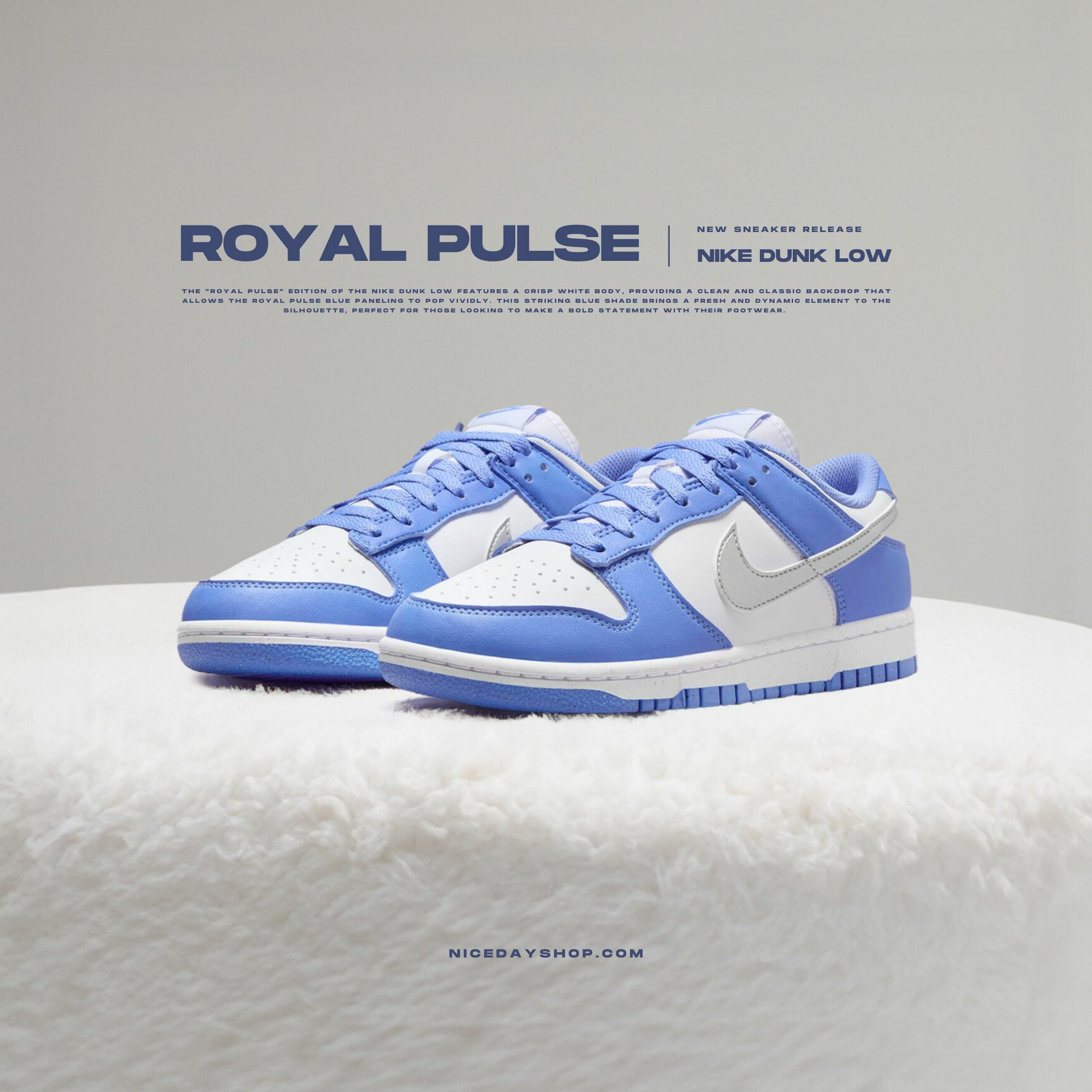 NICEDAY 代購 Nike Dunk Low 北卡藍銀勾 藍 銀 大童款 女碼