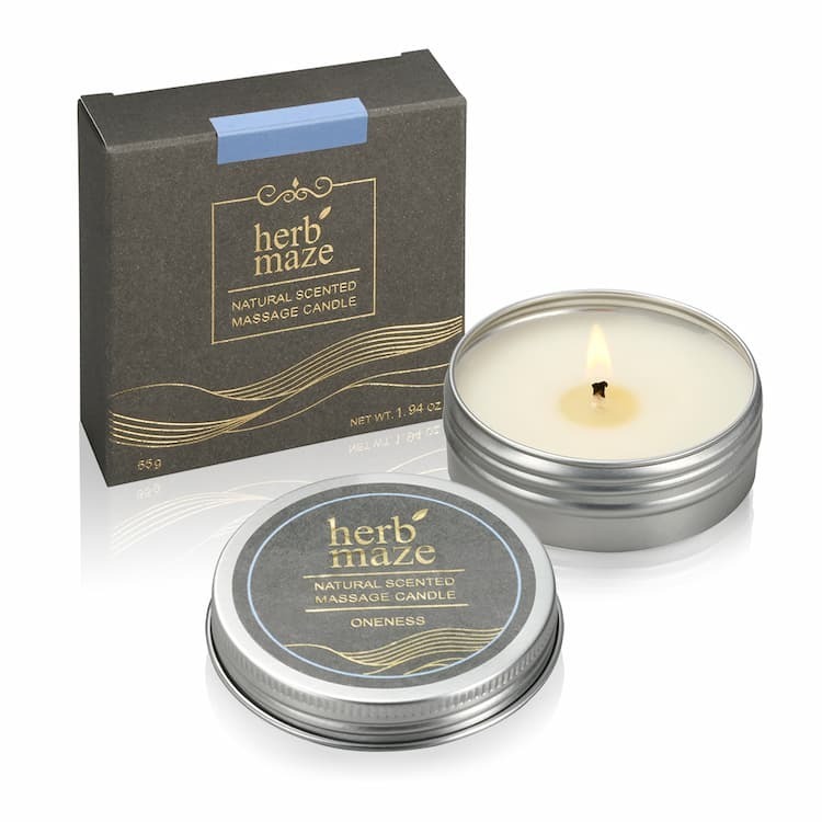 茉莉花香  天然香氛精油按摩蠟燭55g-初心