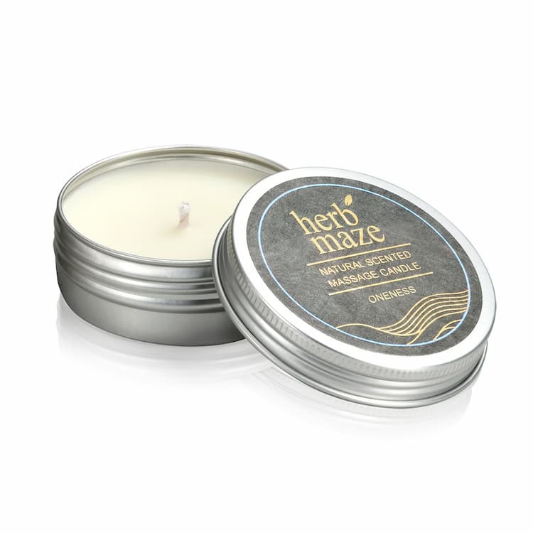 茉莉花香  天然香氛精油按摩蠟燭55g-初心