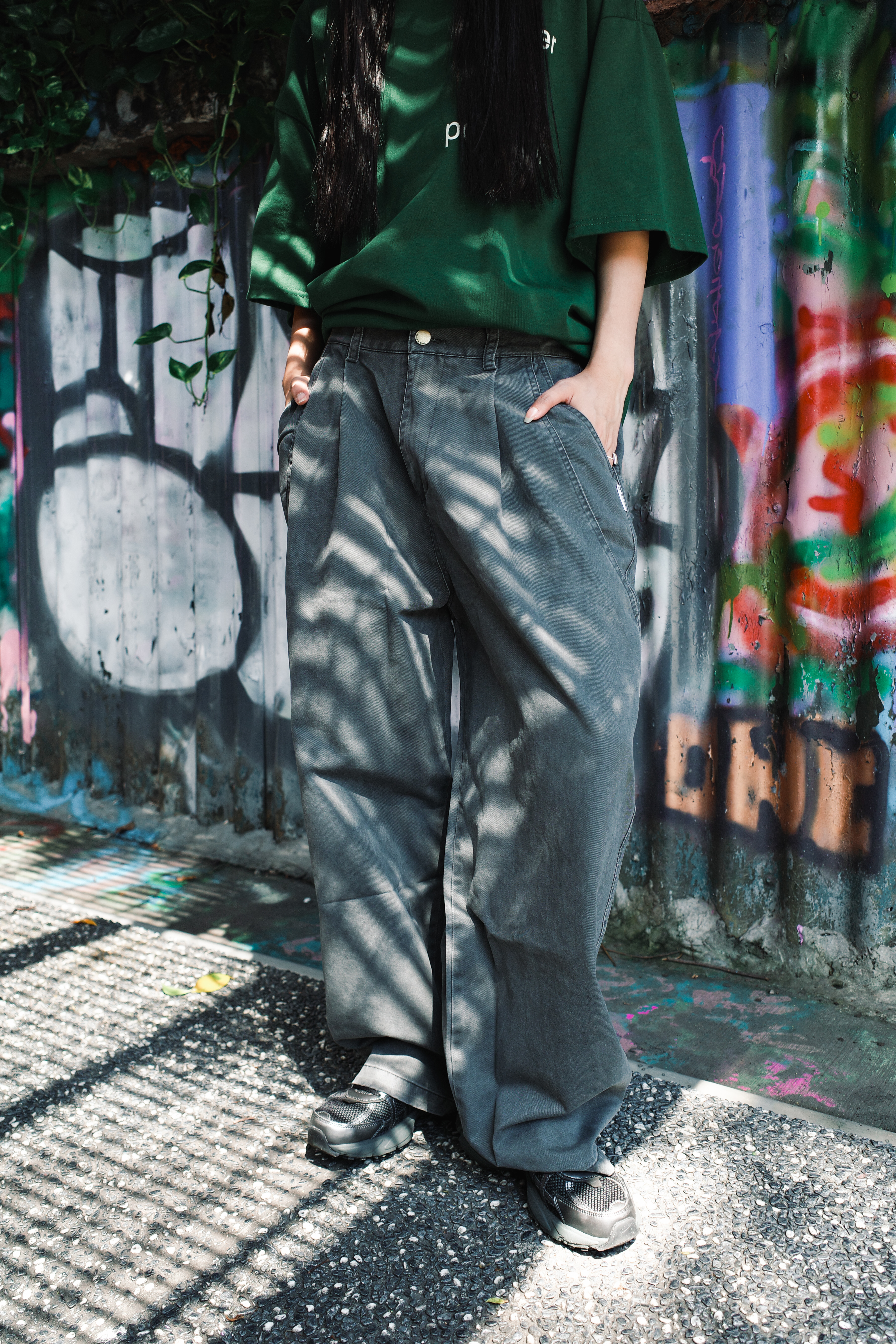 『Always_Good』日系 水洗 做舊 打摺 休閒 長褲