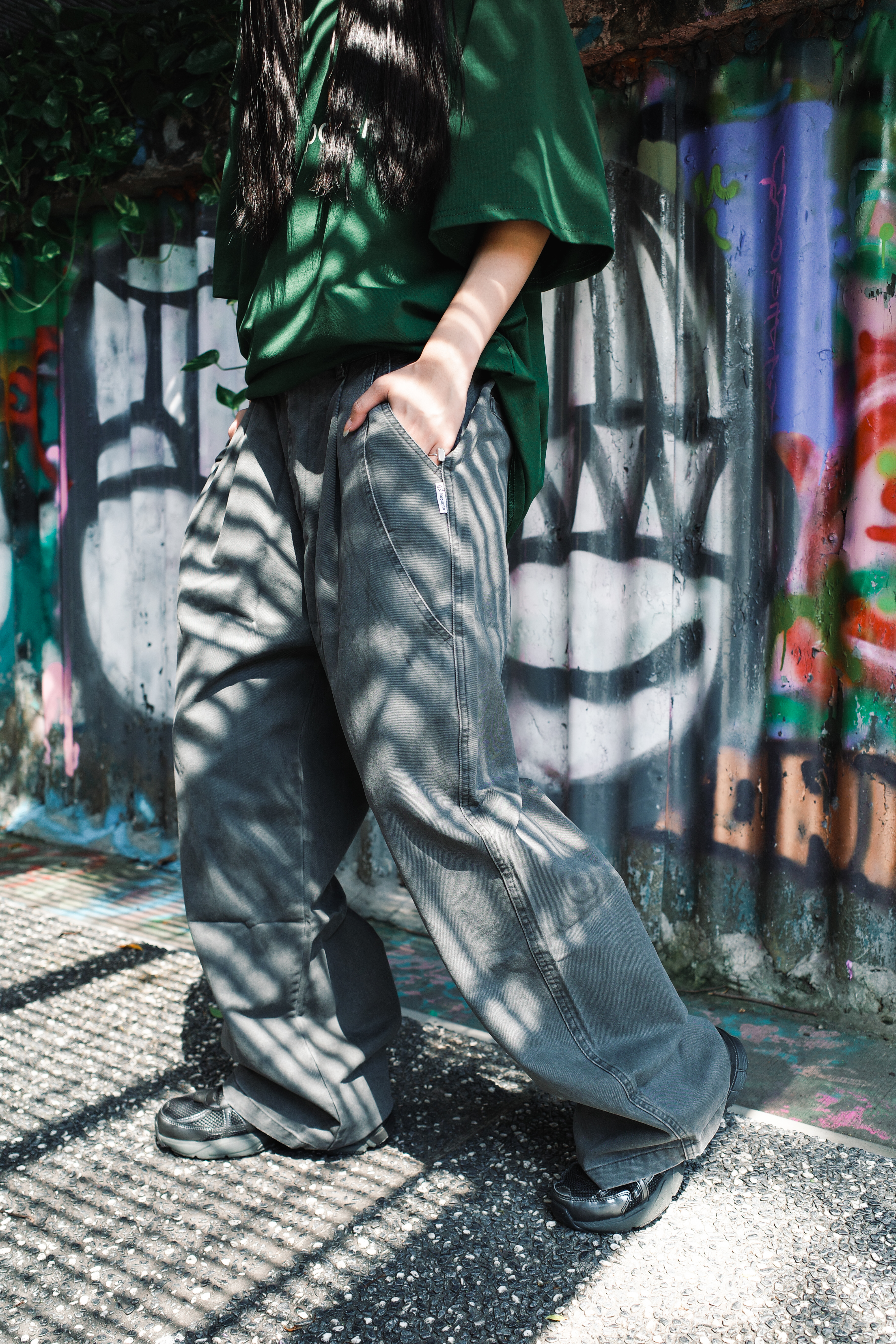 『Always_Good』日系 水洗 做舊 打摺 休閒 長褲