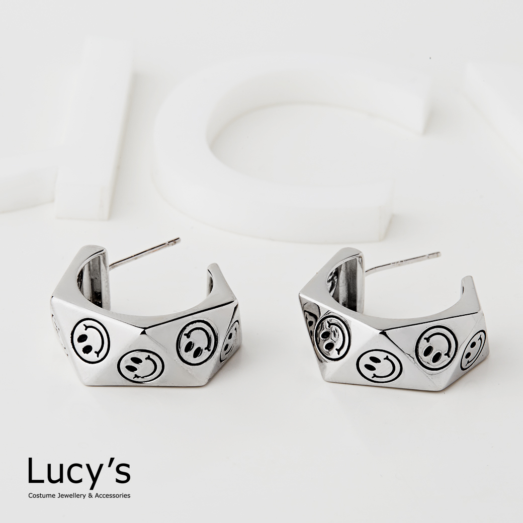 切面笑臉 耳環 (117240)