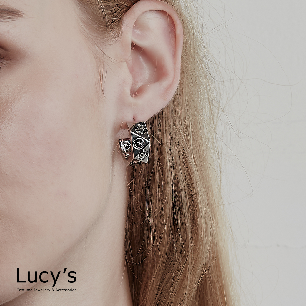 切面笑臉 耳環 (117240)