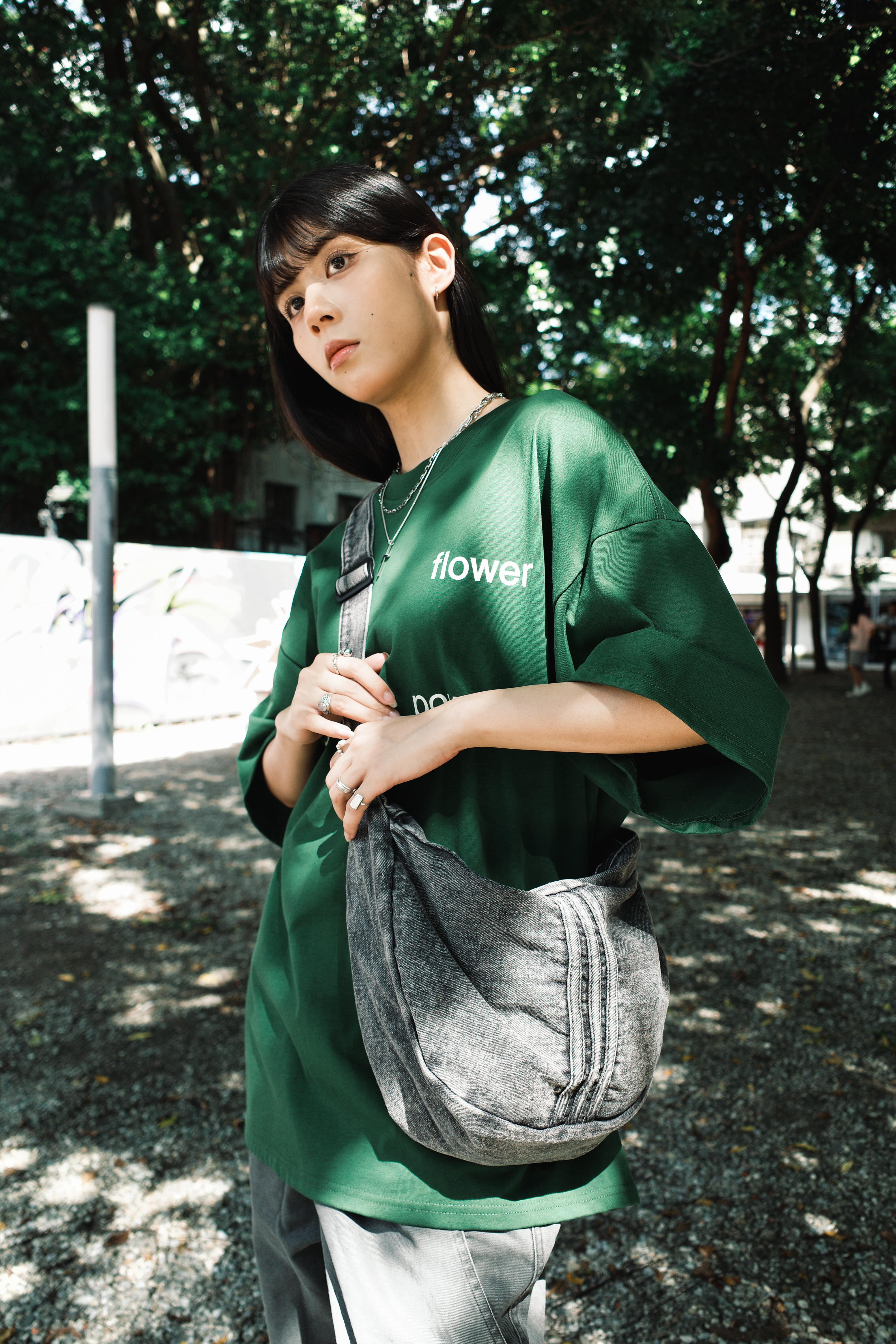 『Always_Good』水洗 牛仔布 餃子包