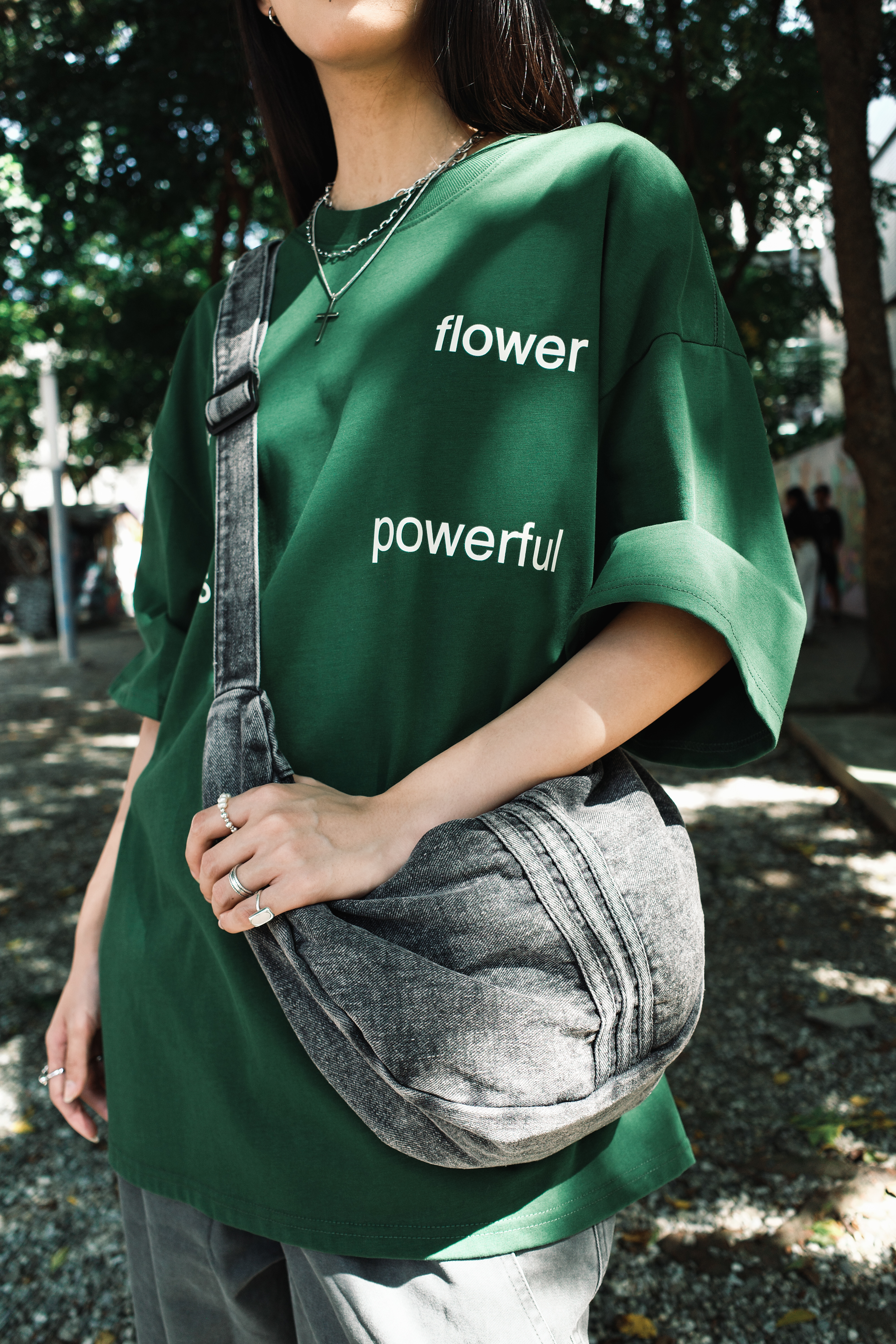 『Always_Good』水洗 牛仔布 餃子包