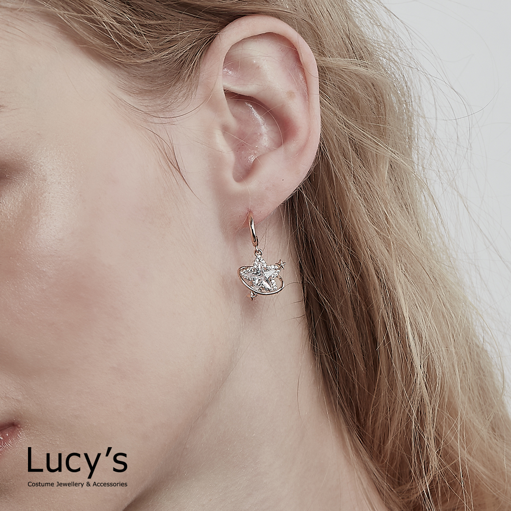 閃耀星鋯石 耳環 (二色) (113242/113244)