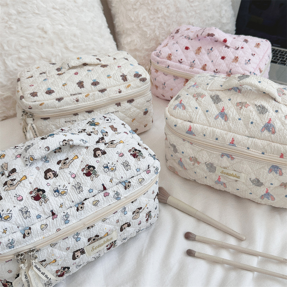 《4811》可愛印花動物系列手提大容量化妝包