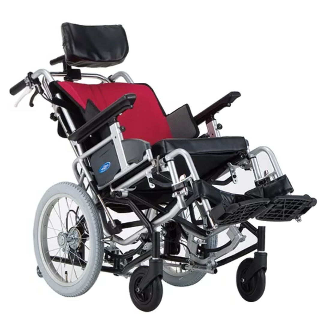 日本【Nissin】座王NAH-F5高背後躺型輪椅(細輪)