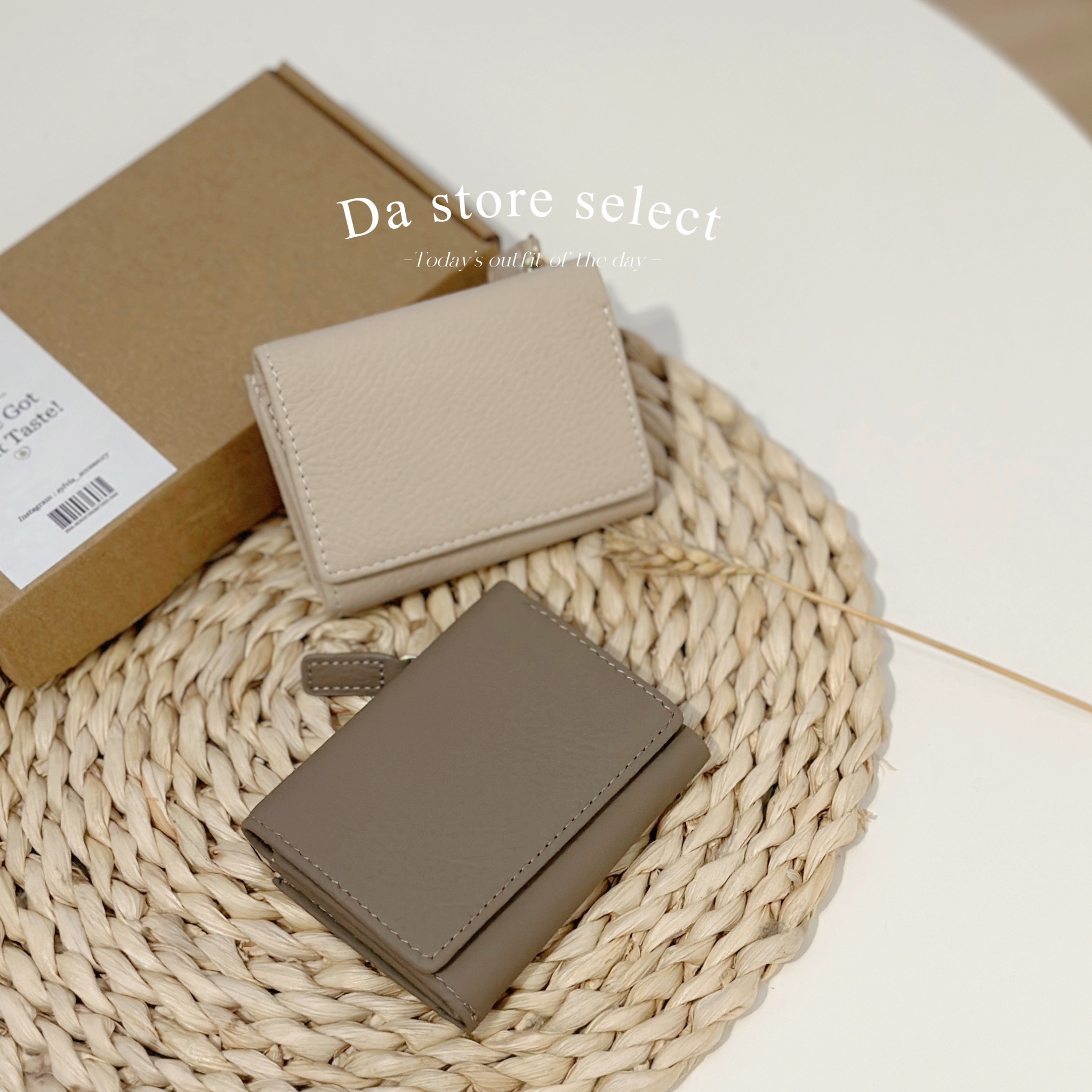 韓國簡約真皮吐司短夾牛皮零錢包/五色