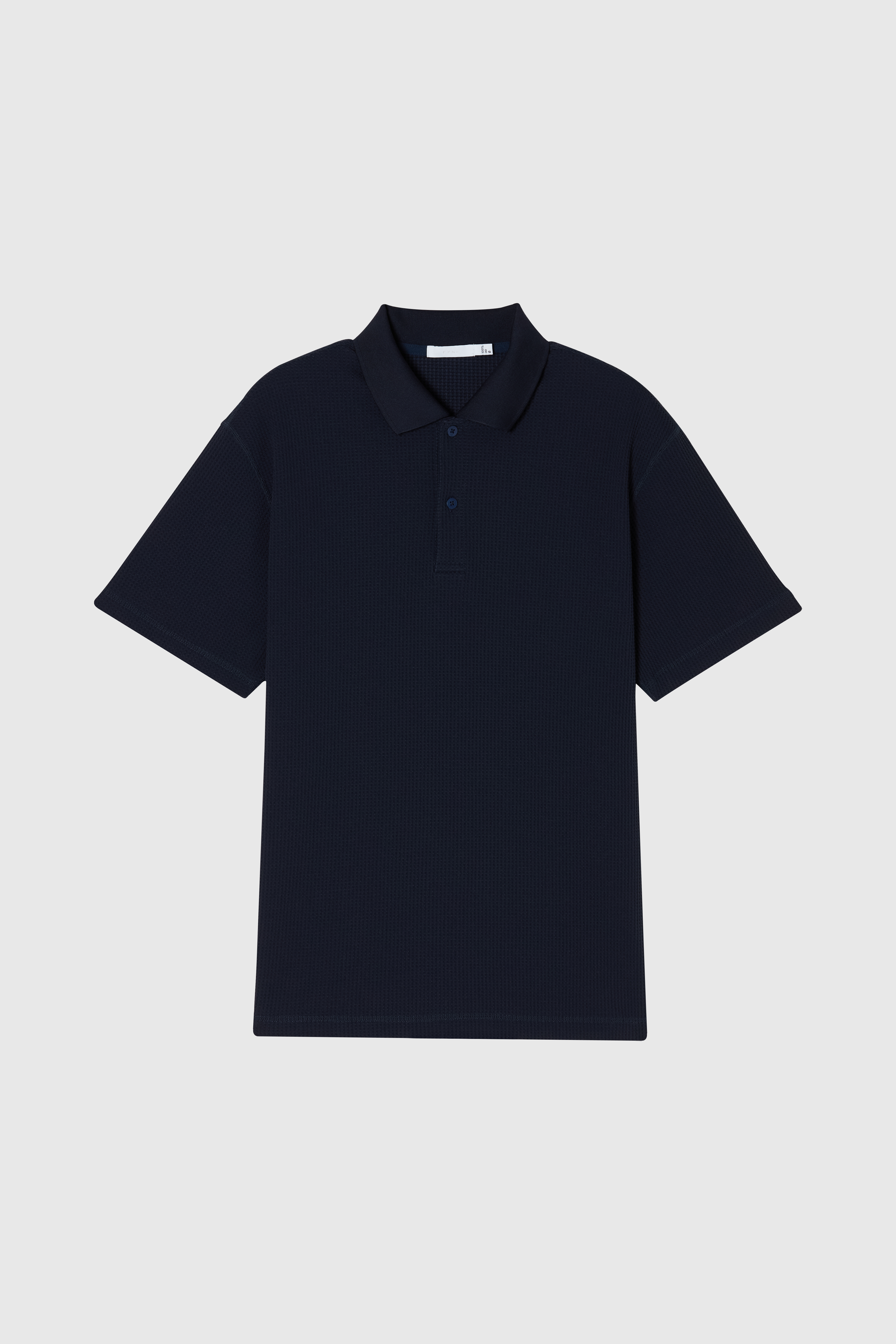 WAFFLE POLO衫 男（深藍）