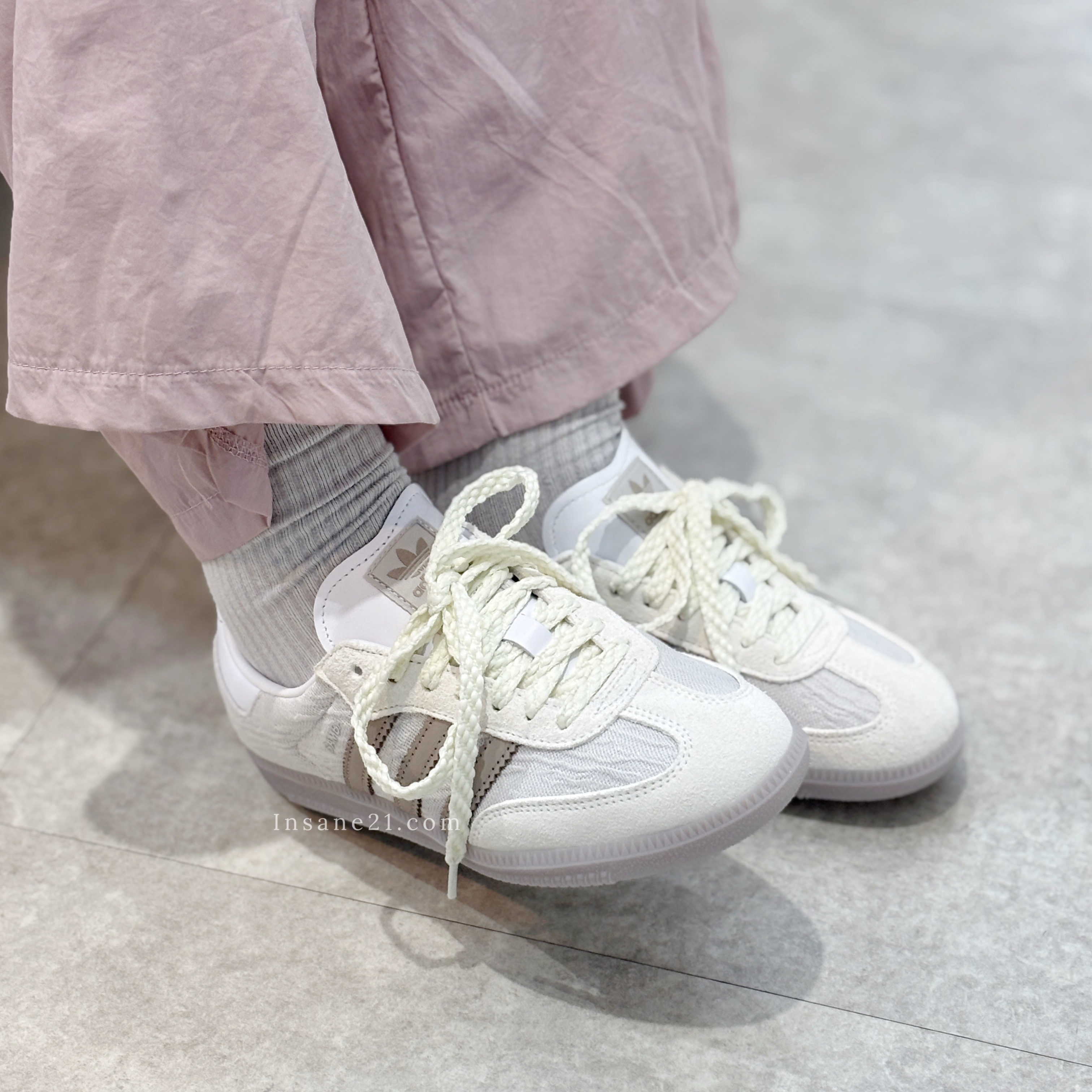 ADIDAS SAMBA OG 奶茶灰 麻繩 芭蕾風 棕線 女鞋 JP5674