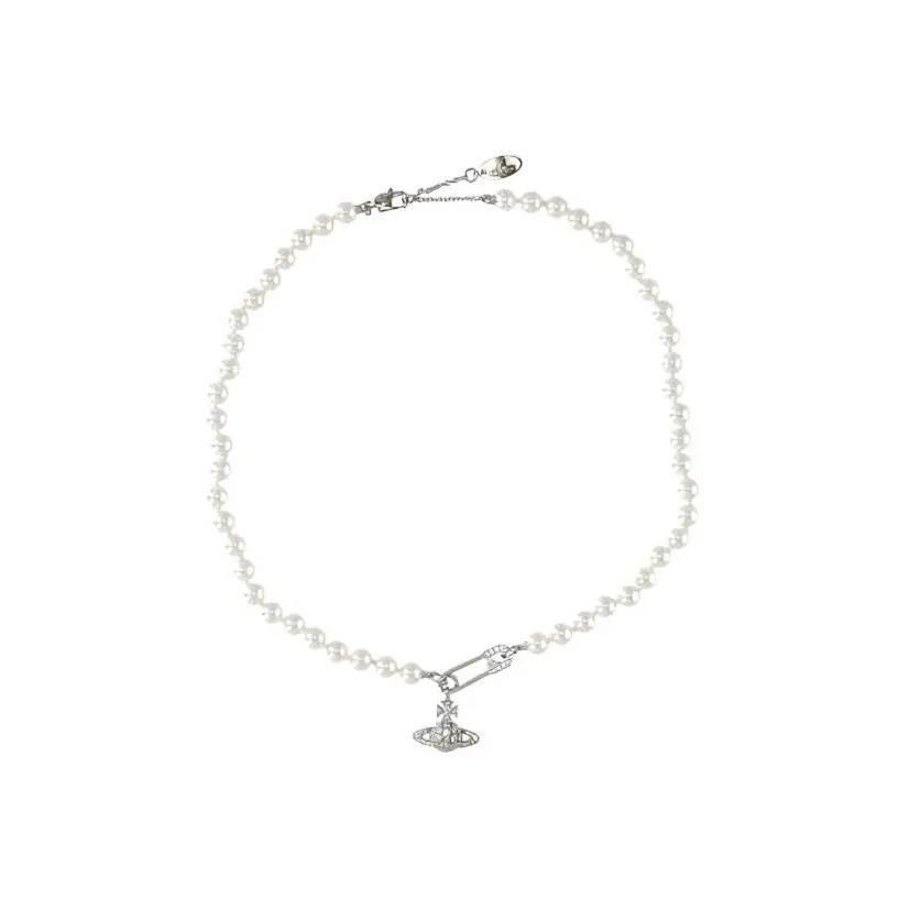 VIVIENNE WESTWOOD Lucrece 土星珍珠 別針 回形針 玻璃 頸鏈