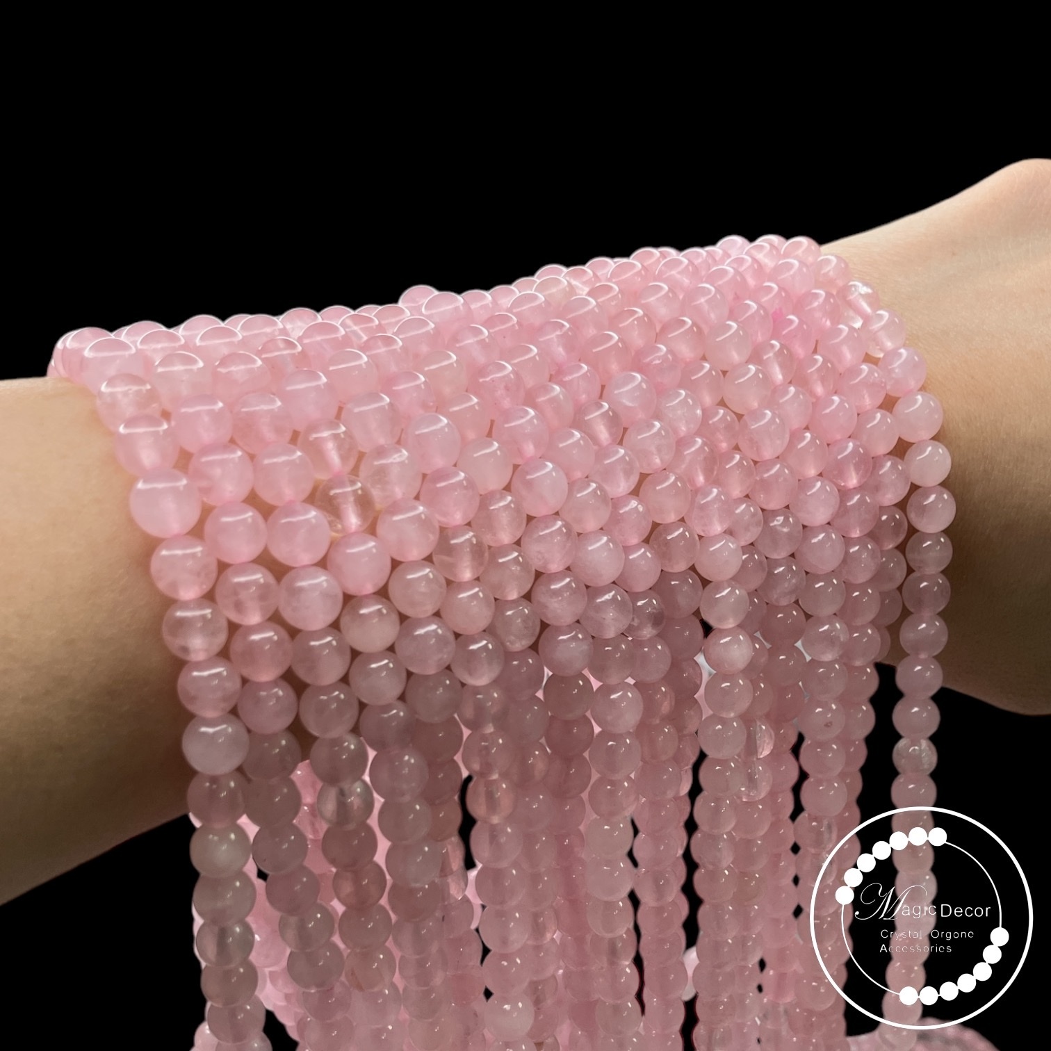 260110 - C16 6mm+芙蓉粉晶3圈頸鏈