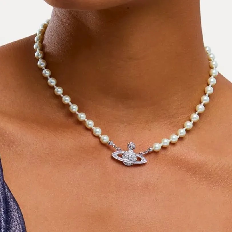 VIVIENNE WESTWOOD Choker 土星 珍珠 項鍊 頸鏈