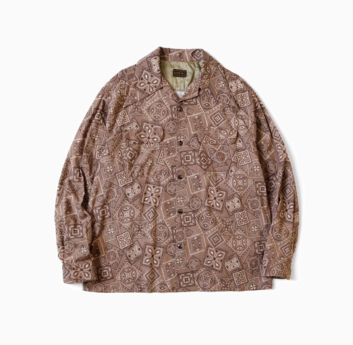 KAPITAL 2024 A/W COOKIE BANDANA PATTERN WRNGLE COLLAR BOARD SHIRT L/S - PRE ORDER ITEM (預訂中)