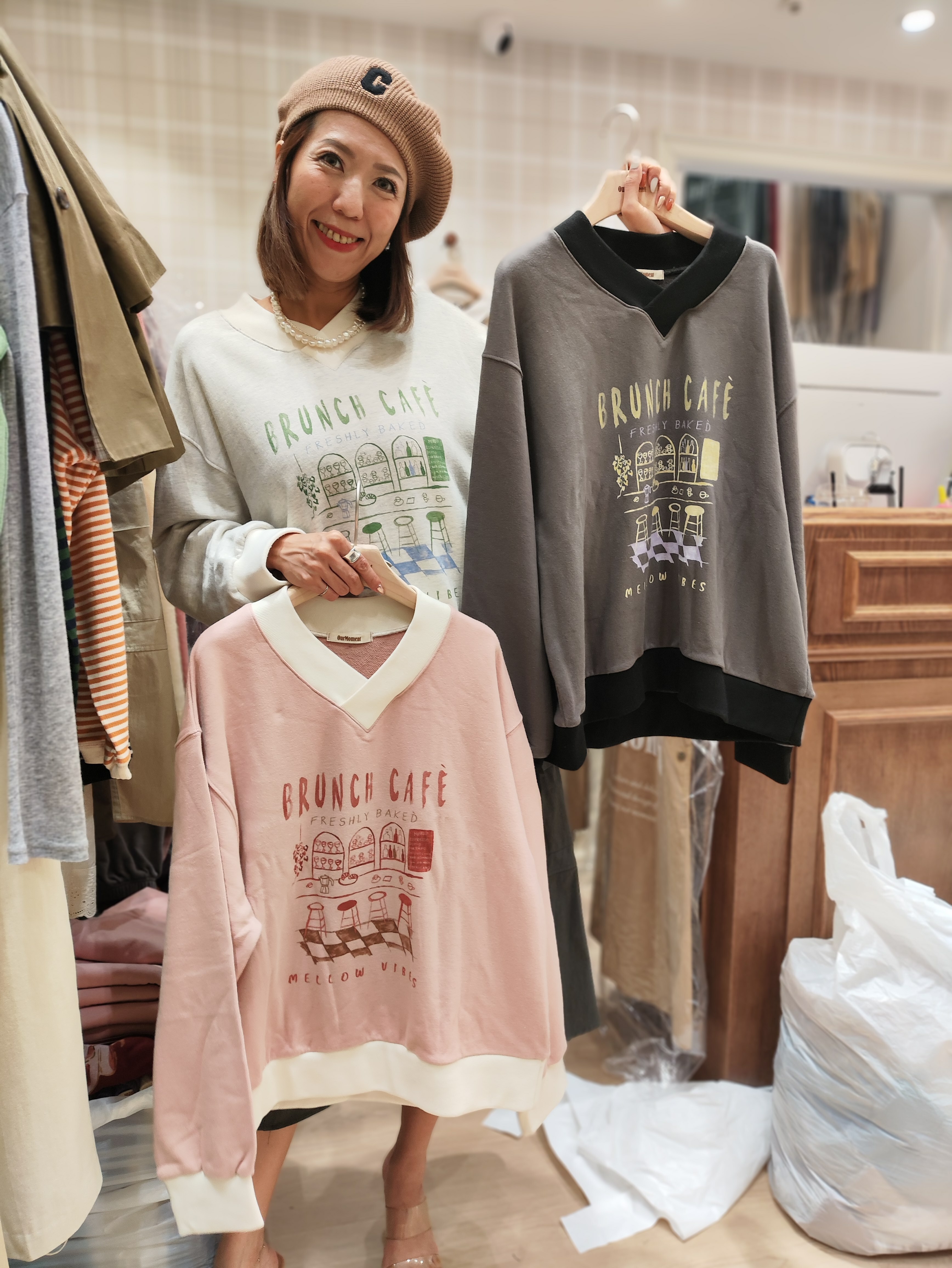 k2914 RM249 ▶️ BRUNCH COFFEE 上衣👉B:50" L:25"👈