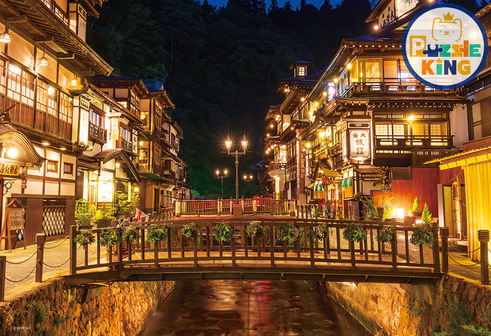 晚上的銀山溫泉 (迷你尺寸)