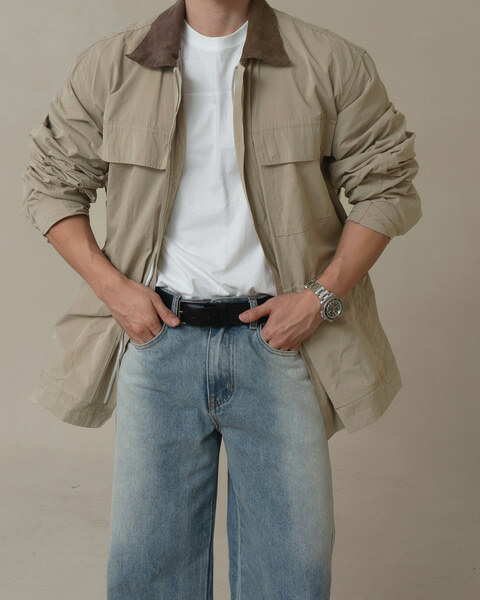 大口袋工裝外套