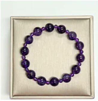 [S] GEMZ & CO ZBA 10MM AMETHYST BRACELET, Y166 (Y166)