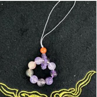 [S] GEMZ & CO ZBA JIU ZI LI HUO HP STRAP DESIGN A, AMETHYST/PURPLE PHANTOM/CHAROITE/AGATE, Y177 (Y177)